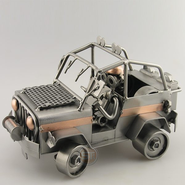 Off Road Jeep metal art figurine