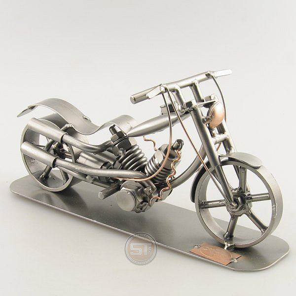 Chopper Special Motorcycle metal art figurine
