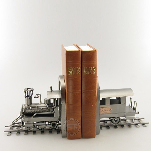 Locomotive Book End metal art