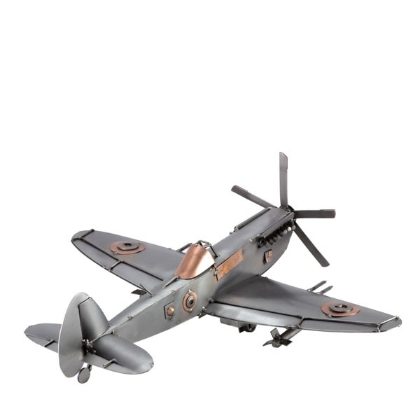 Spitfire aircraft metal art figurine