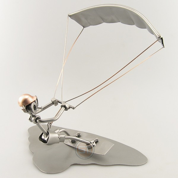 Steelman Kitesurfing metal art figurine