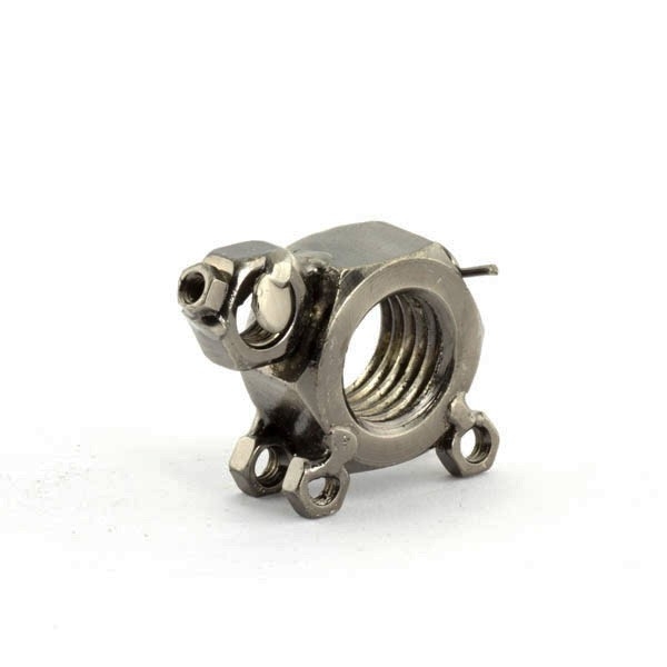 Pig metal art figurine