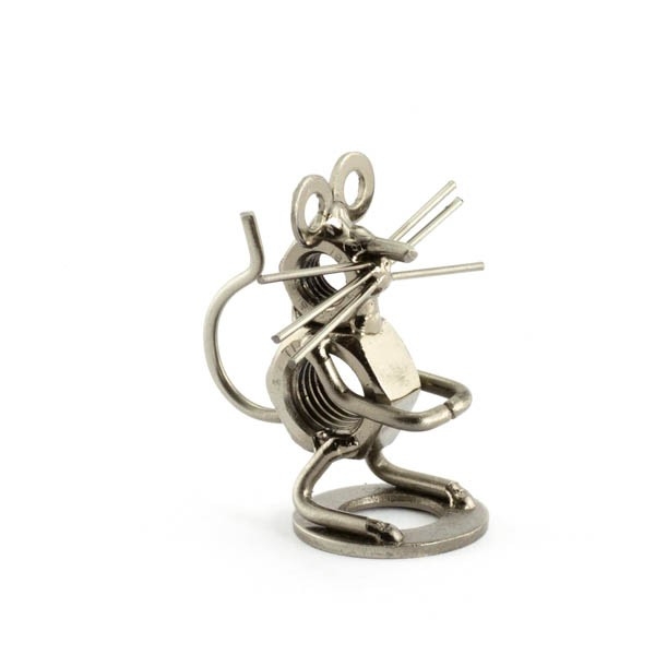 Mouse metal art figurine