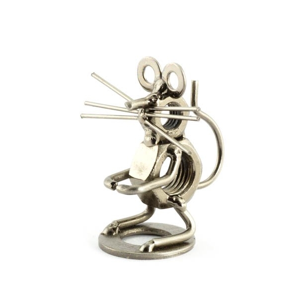 Mouse metal art figurine