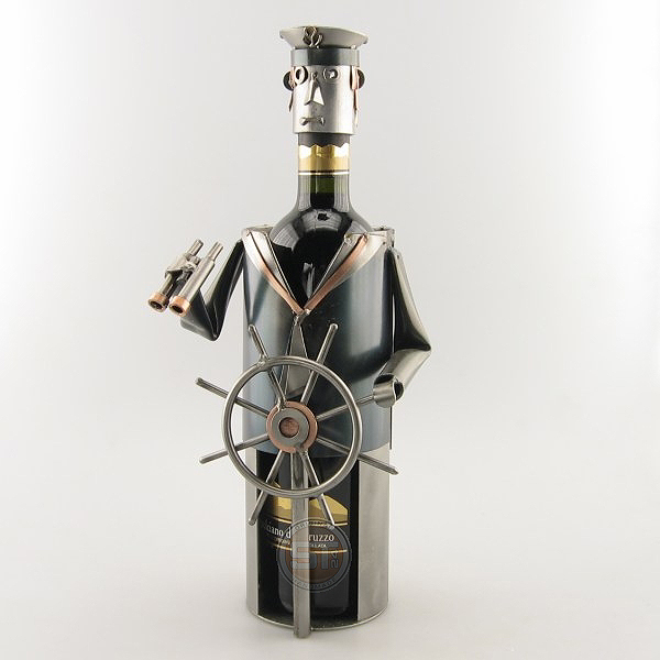 Captain Wine Bottle Holder metal art