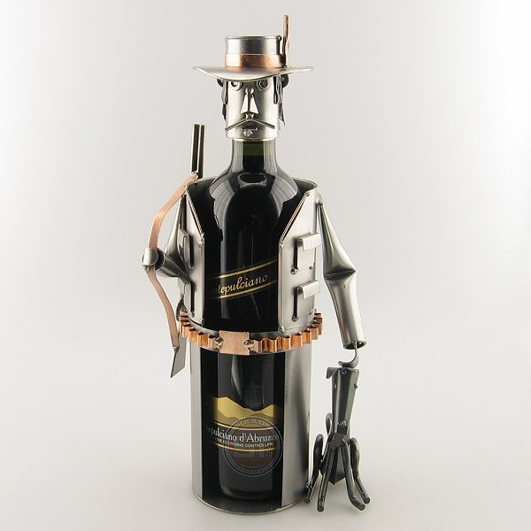 Hunter Wine Bottle Holder metal art