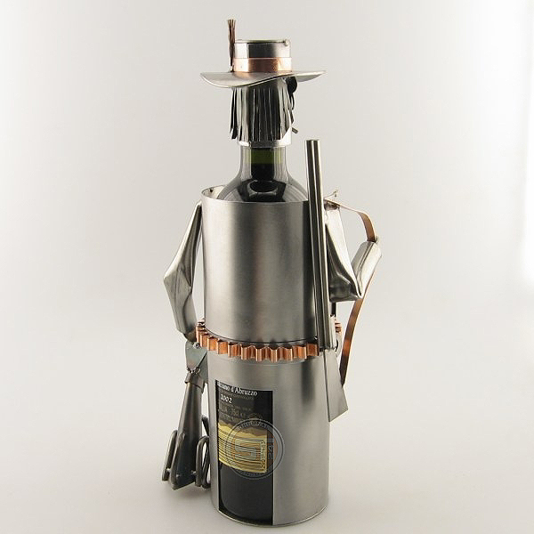 Hunter Wine Bottle Holder metal art