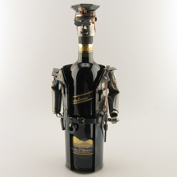 Police Officer Wine Bottle Holder metal art