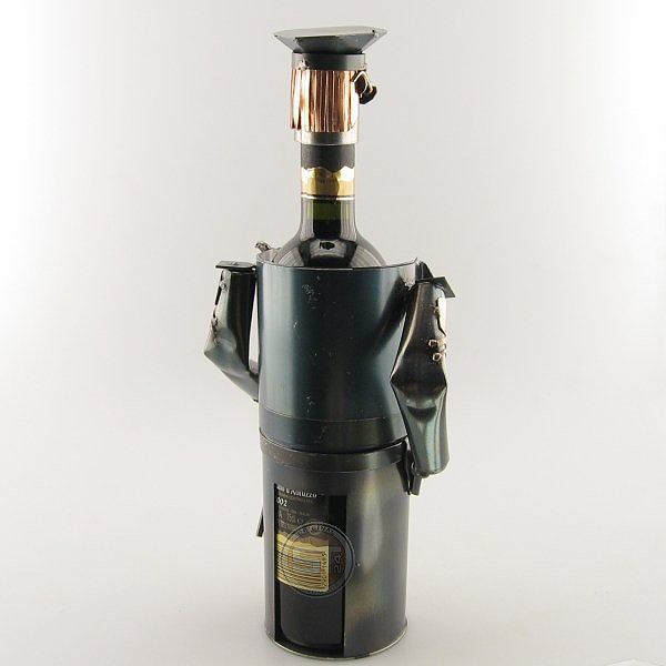 Police Officer Wine Bottle Holder metal art