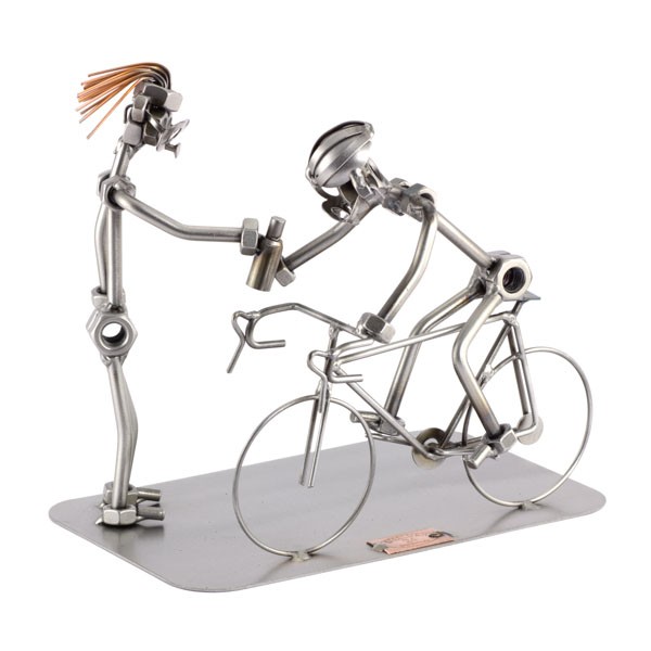 Steelman Bicycle Racing metal art figurine