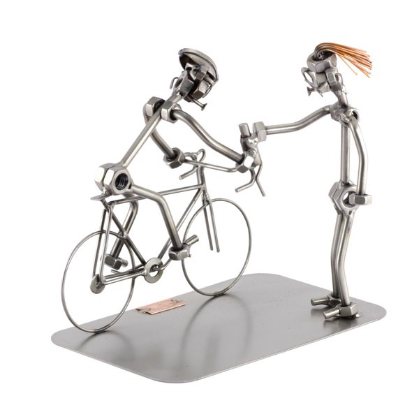 Steelman Bicycle Racing metal art figurine