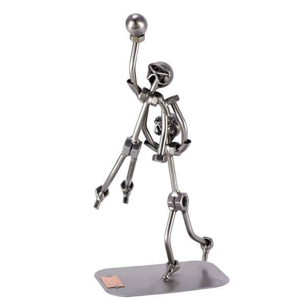 Steelman Football Receiver metal art figurine