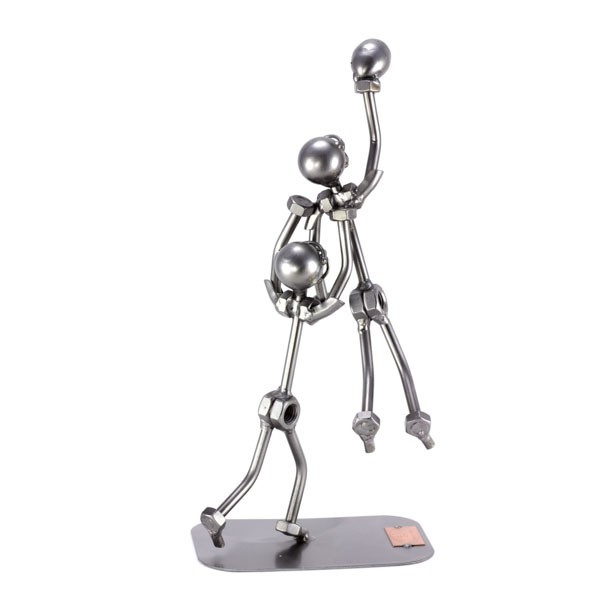 Steelman Football Receiver metal art figurine