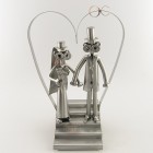 Steelman lovers Marriage Proposal metal art figurine