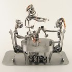 Steelman lovers Marriage Proposal metal art figurine