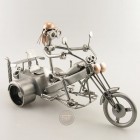 Steelman riding a Four Wheeler metal art figurine