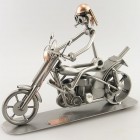 Steelman Bicycle Racing metal art figurine with a Business Card Holder