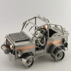 Bulldog Tractor metal art figurine
