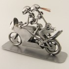 Steelman on a Racing Bike metal art figurine