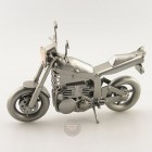 Steelman racer on a Racing Motorbike metal art figurine