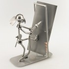 Steelman Soldier holding a gun metal art figurine