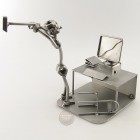 Steelman Office worker on a Break metal art figurine