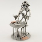 Steelman Chemist in his lab station metal art figurine