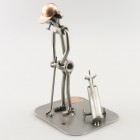 Steelman doing a Golf Drive metal art figurine