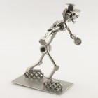 Steelman Skateboarder Grinding down a rail metal art figurine