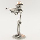 Steelman in a Pistol Target Practice metal art figurine