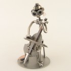 Steelman DJ on the turntables metal art figurine