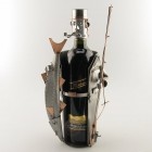 Pirate Wine Bottle Holder metal art