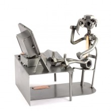 Steelman Office worker on a Break metal art figurine