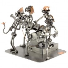 Five Steelman musicians in a Rockband metal art figurine