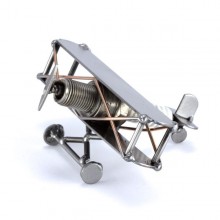 Mini Biplane metal art figurine