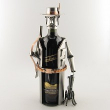 Hunter Wine Bottle Holder metal art