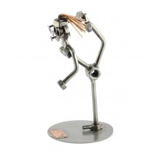 Steelman Ballerina holding her foot metal art figurine