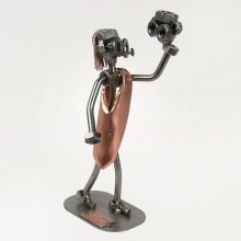 Steelman Hamlet Actor in his monologue metal art figurine