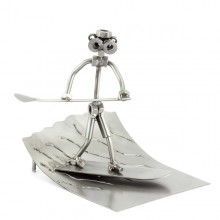 Steelman Stand Up Paddling metal art figurine