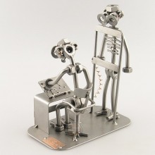 Steelman Radiologist x-rays a patient metal art figurine