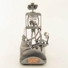 Steelman Radiologist x-rays a patient metal art figurine with a Business Card Holder
