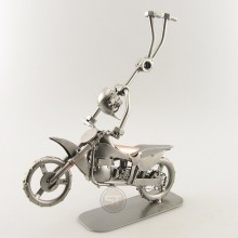 Steelman mid Motocross Freestyle metal art figurine